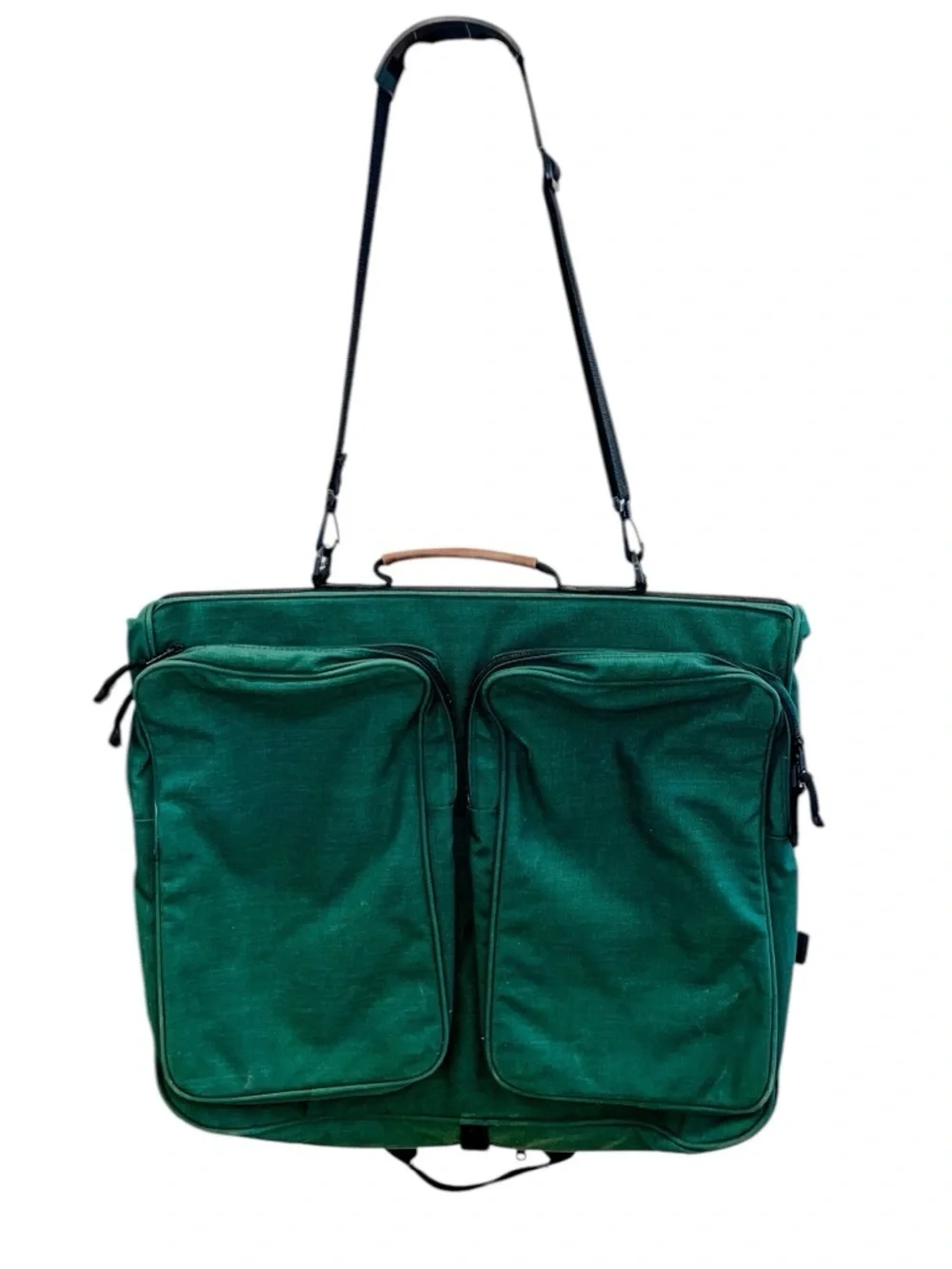Eddie Bauer Vintage Travel Foldable Garment Bag with Shoulder Strap Green